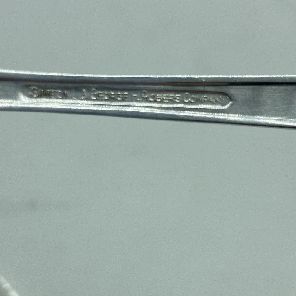 Oneida Silver Rose Salad Forks Set Of 6 Silverplate Floral Flatware 1940 Antique